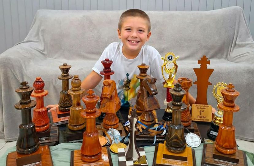 El pergaminense Tomás Casquero tiene 7 años y es Campeón Argentino de Ajedrez