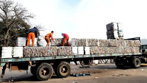 Desde el Taller Protegido trasladaron ocho toneladas de plsticos para reciclar