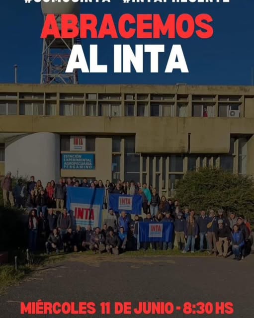 'Abracemos al Inta': una convocatoria en defensa del  trabajo y la ciencia pública