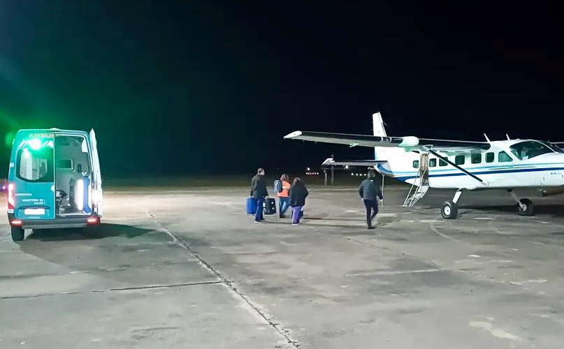 Vuelo sanitario del Incucai y reapertura oficial de la pista  del Aeródromo de Pergamino