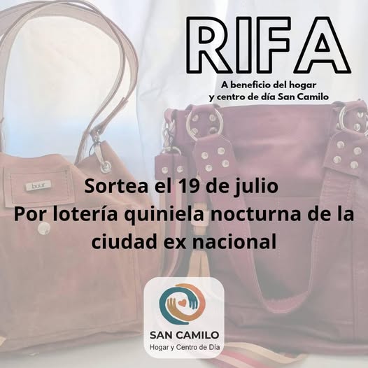 Una rifa por el Día del Amigo para  colaborar con el Hogar San Camilo