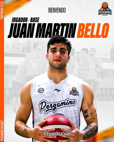 Juan Martín Bello es nuevo  refuerzo de Pergamino Básquet