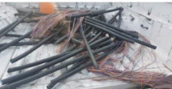 Intentaron robar cables:  la Policía secuestró  herramientas y materiales