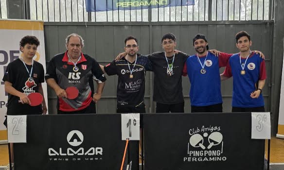 Destacada actuación pergaminense en el 4°  Torneo ping pong de Junín