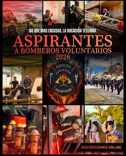 Inscriben al Curso de Aspirante de los Bomberos Voluntarios de Pergamino