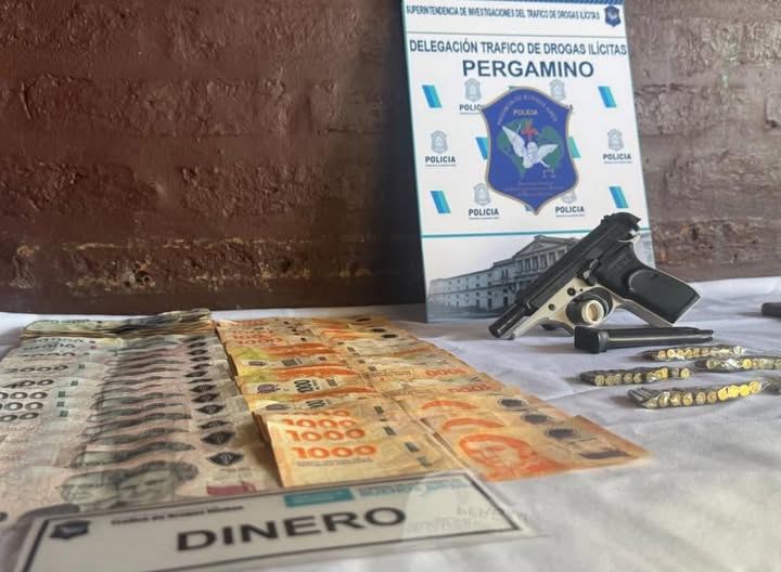 Allanamientos en el centro de Pergamino: drogas, dinero y armas