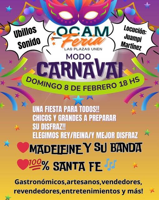 OcamFeria se viste de carnaval con una gran fiesta para toda la familia
