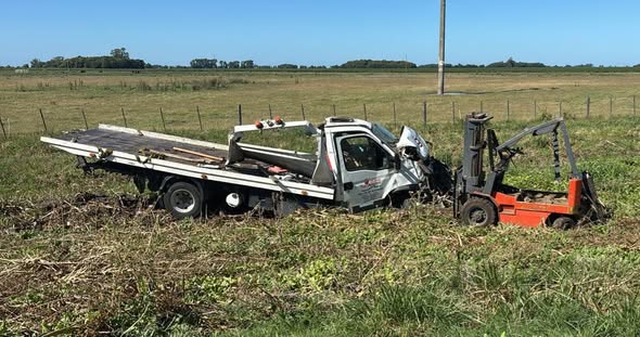 Mañana accidentada en la Ruta 8: despiste de un camión y un herido