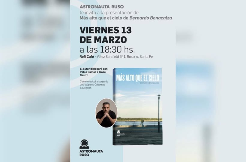 'Más alto que el cielo': El pergaminense Bernardo Bonacalza presenta su primer libro de cuentos