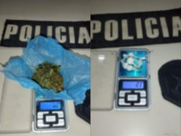 Aprehendido con droga en la vía pública