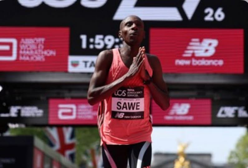 Histórico registro en Londres: Sawe marca 1:59:30 y fija nuevo récord