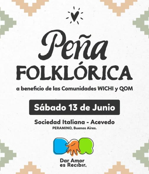 Peña solidaria para ayudar a comunidades originarias del Impenetrable chaqueño