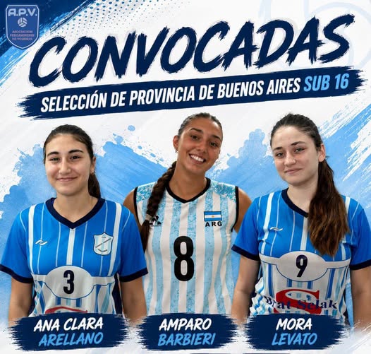 Tres pergaminenses convocadas a la Selección Bonaerense Sub 16 de vóley