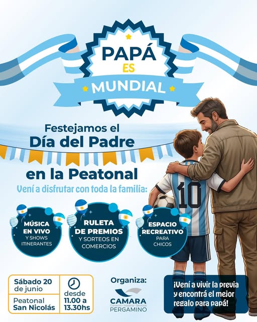'Papá es Mundial': la Cámara de Comercio impulsa una campaña con premios y espectáculos para celebrar el Día del Padre